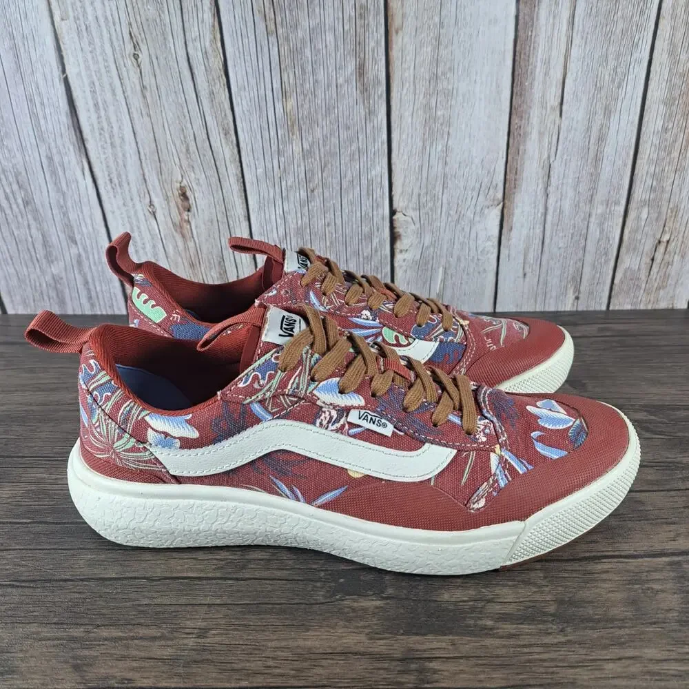 Vans Hawaiian Jungle Floral Ultrarange Exo SE Sneaker Men's Sz 8 Women's 9.5 Red - Picture 3 of 9